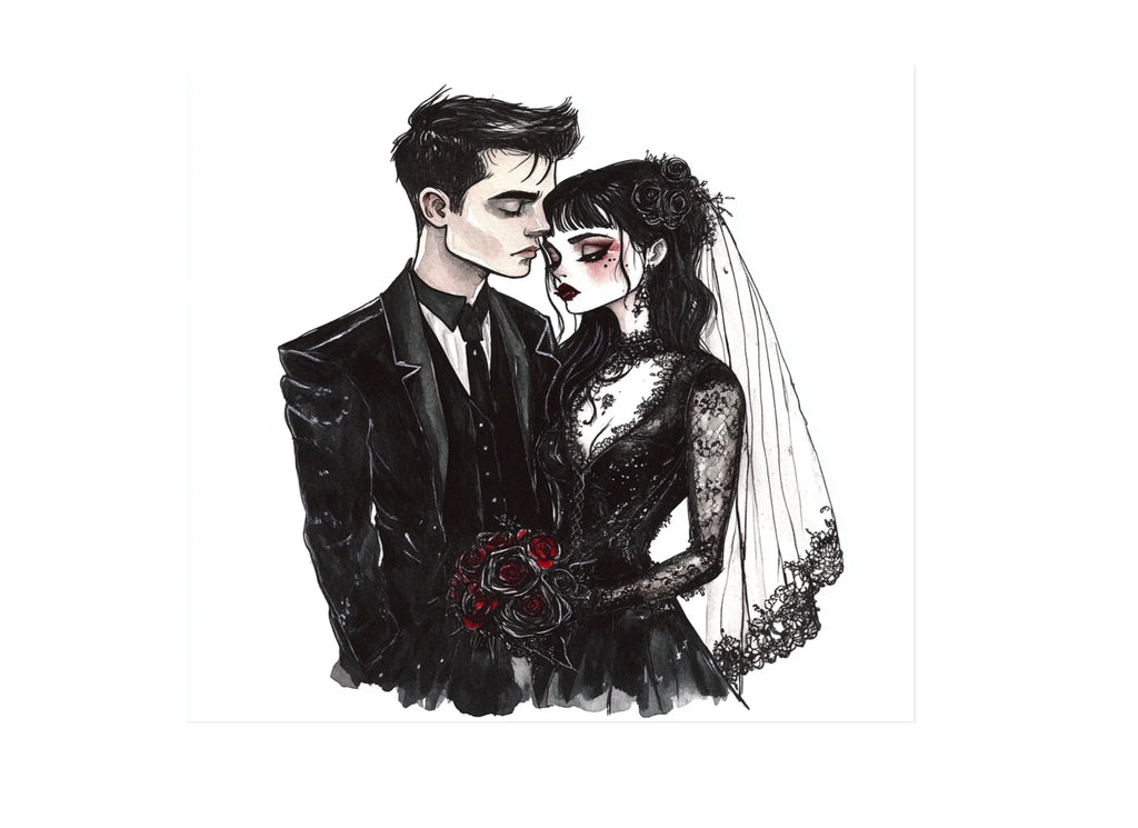 Spooky Gothic Wedding Clipart Bundle