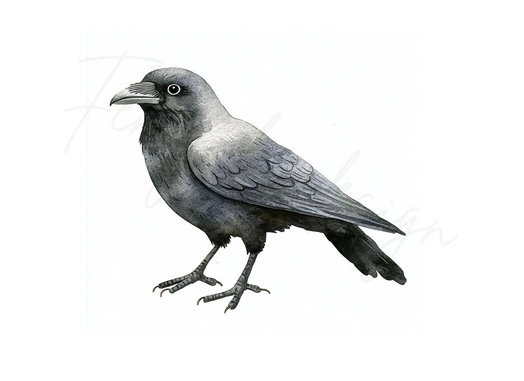 Jackdaw Bird Clipart Bundle