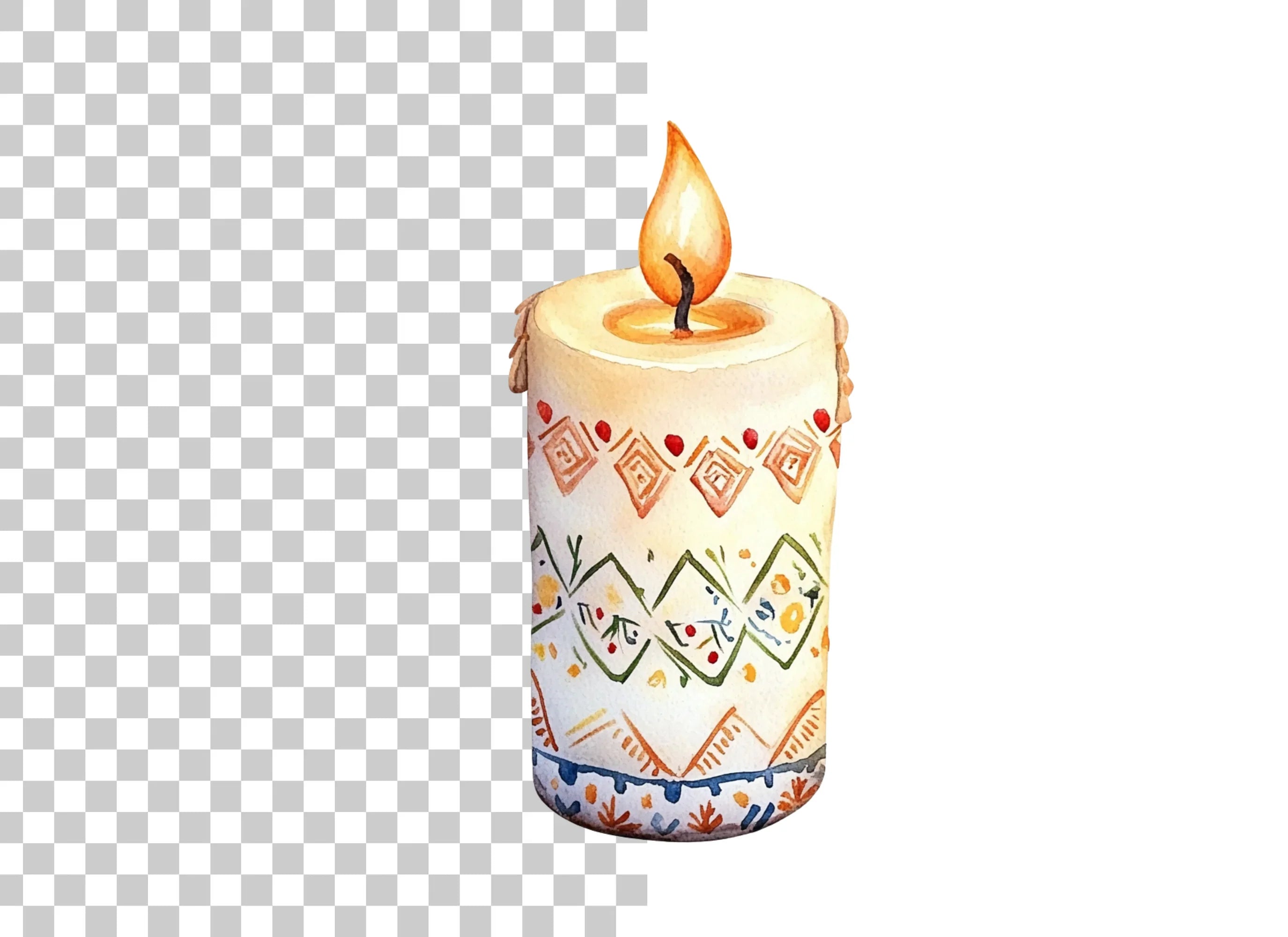 Christmas Candles Clipart Bundle