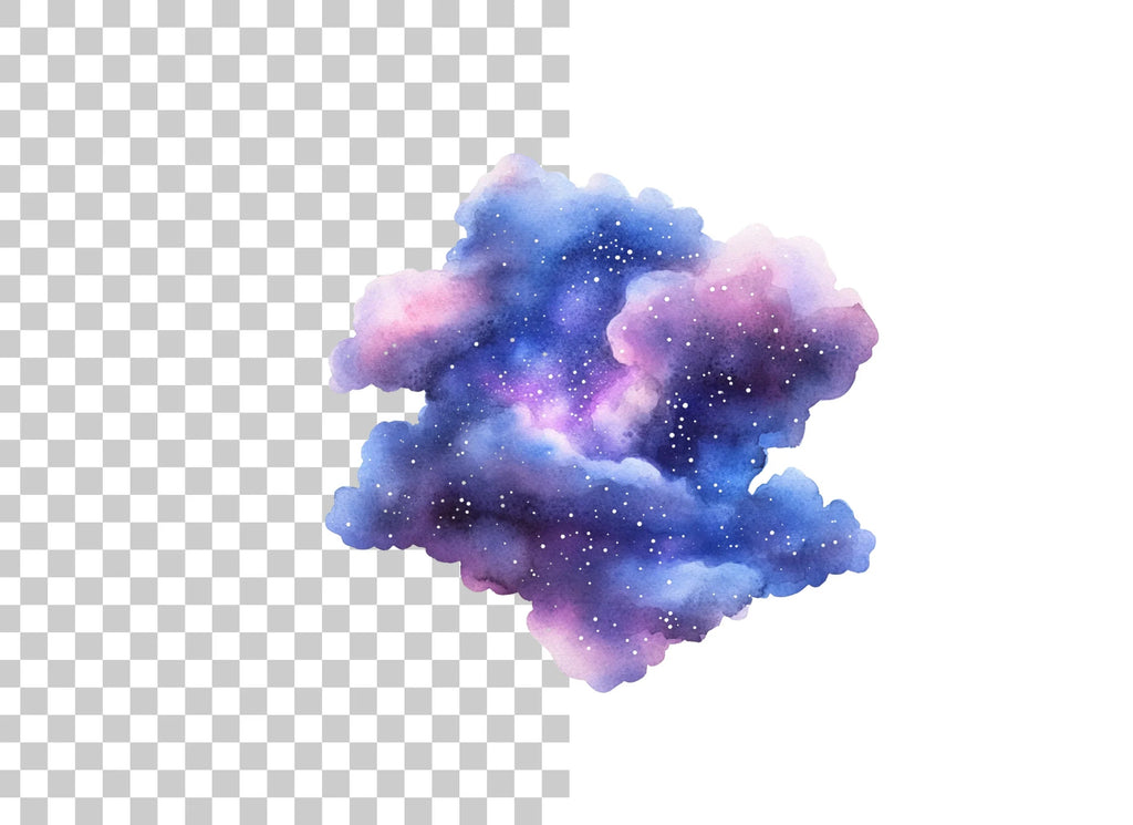 Mystical Galaxy Cloud Clipart Bundle