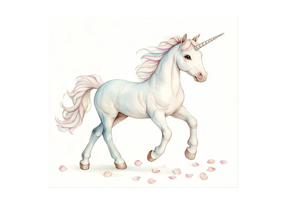 Unicorns with Petals Clipart Bundle
