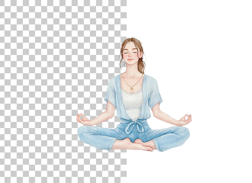 Yoga Women for Serenity Clipart Bundle