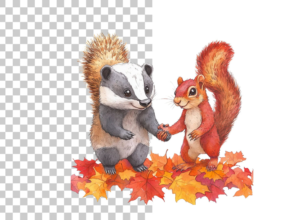 Autumn Forest Friends Clipart Bundle
