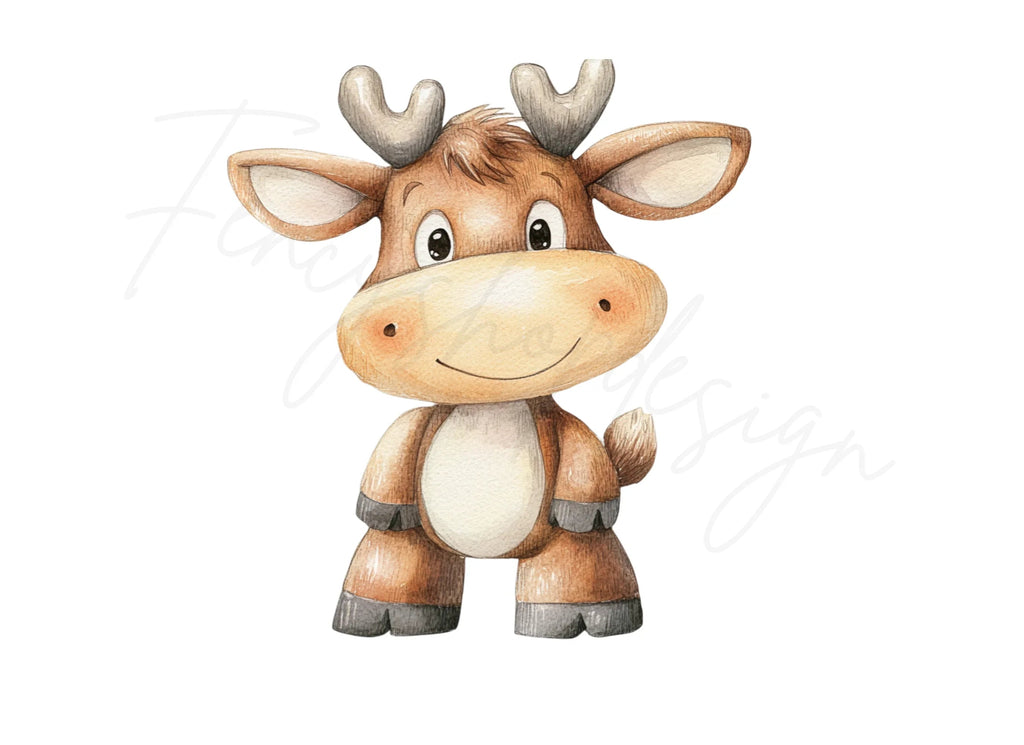 Cute Reindeer Clipart Bundle