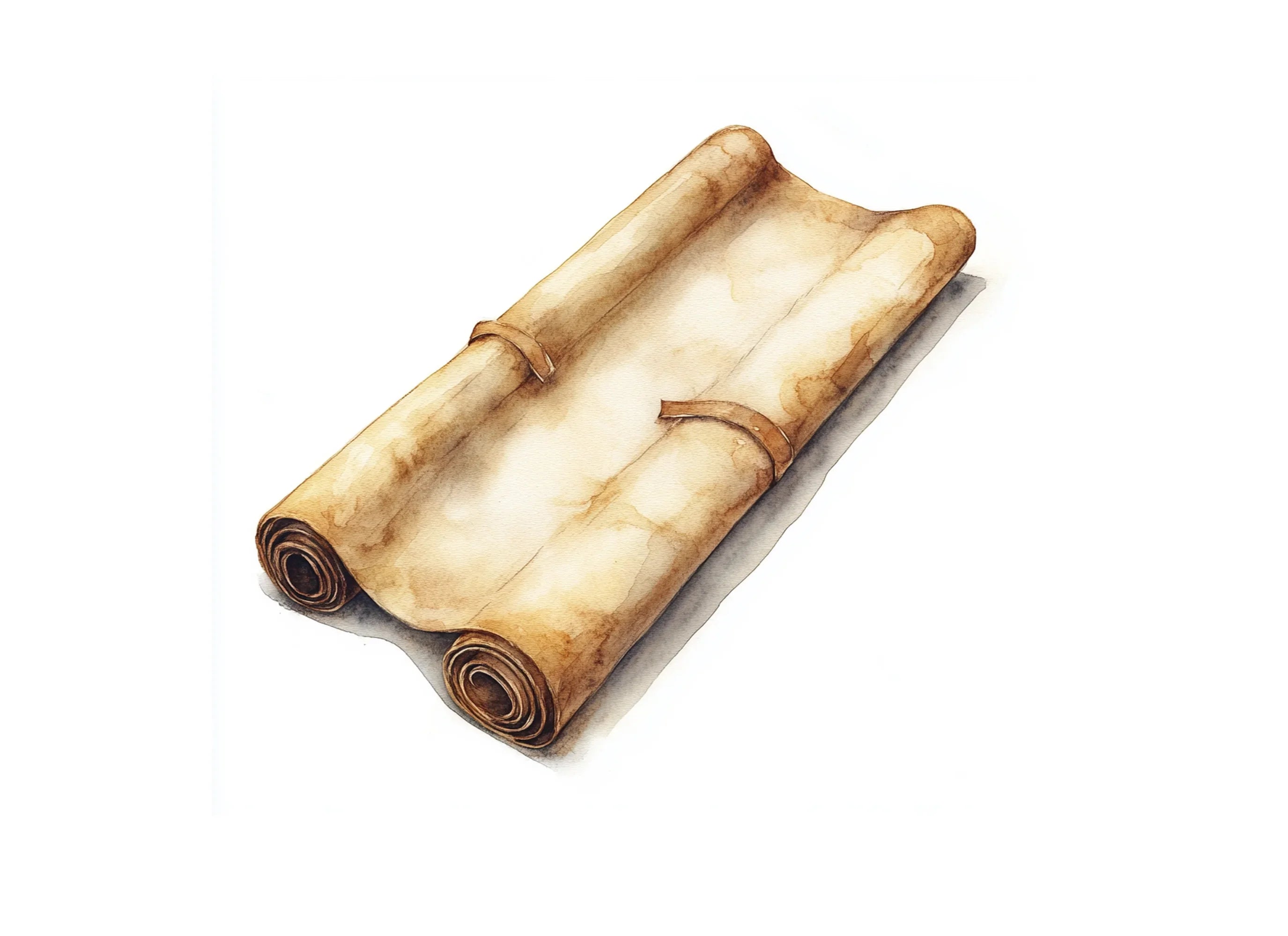 Aged Parchment Scroll Clipart Bundle