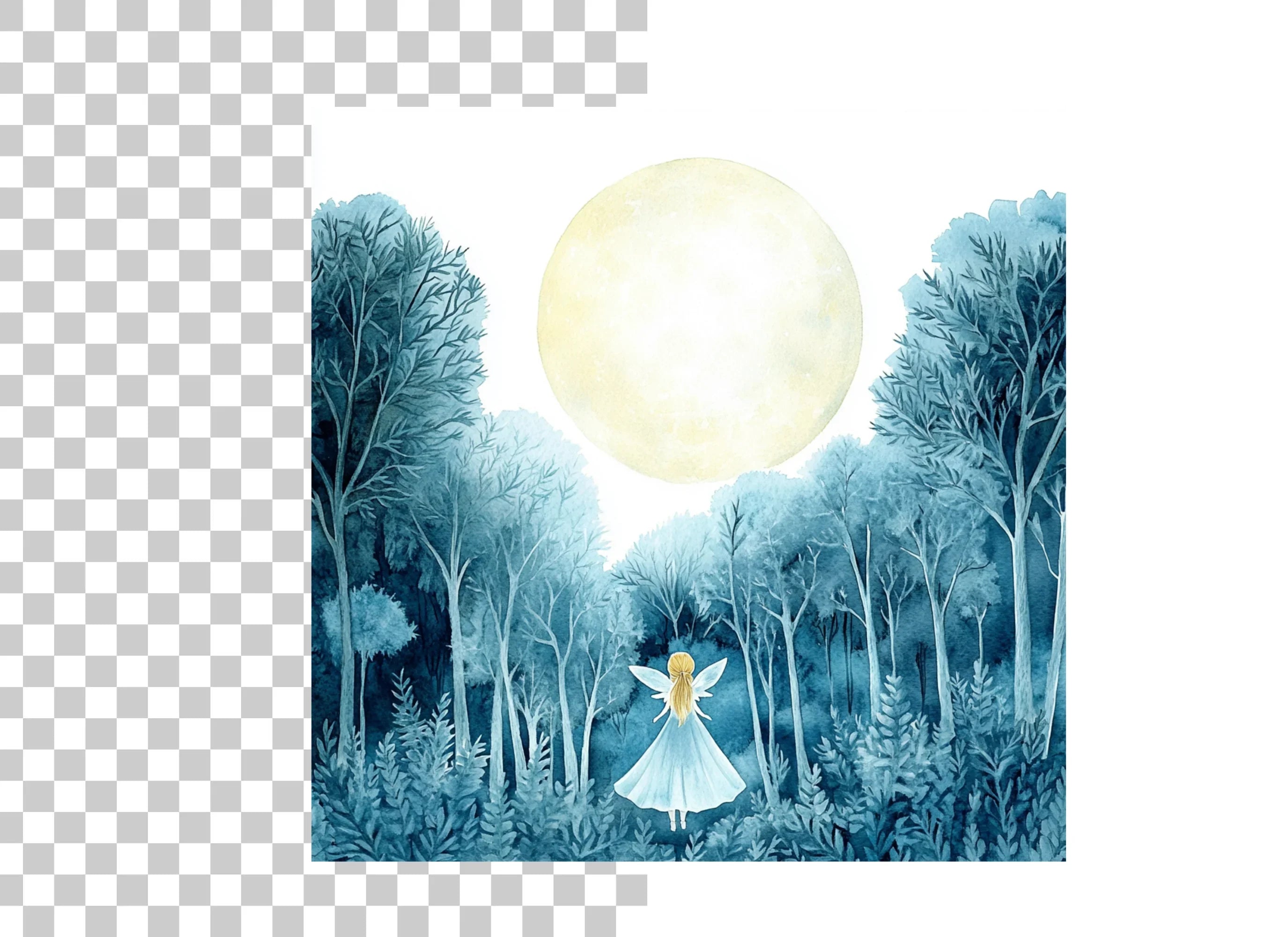 Enchanted Forest Fairy Moon Clipart Bundle