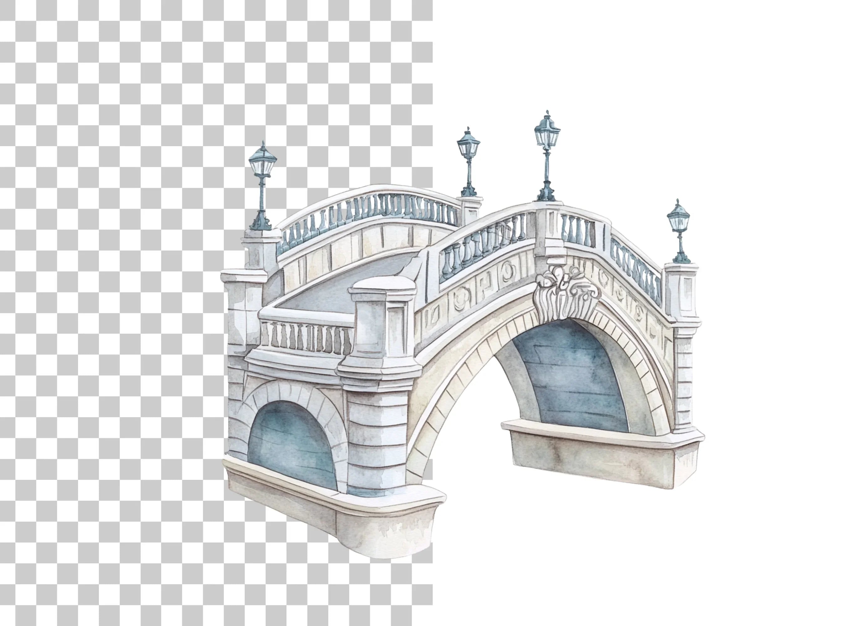 Elegant Bridge Clipart Bundle