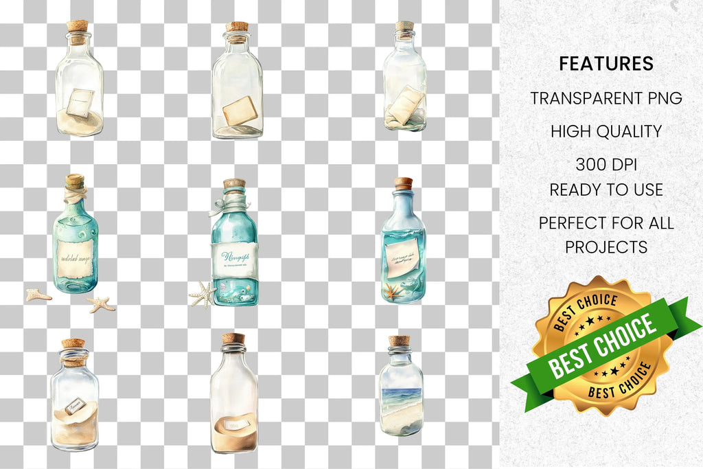 Message in a Bottle Clipart Bundle