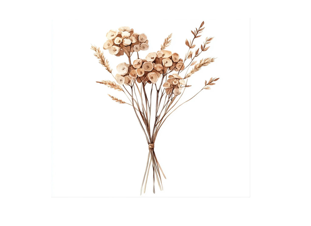Dried Flower Bouquet Clipart Bundle
