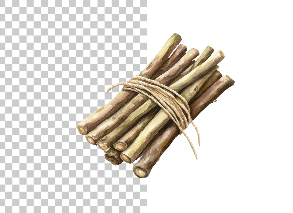 Rustic Wood Sticks Clipart Bundle