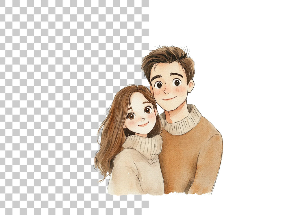 Cute Couple Romantic Clipart Bundle