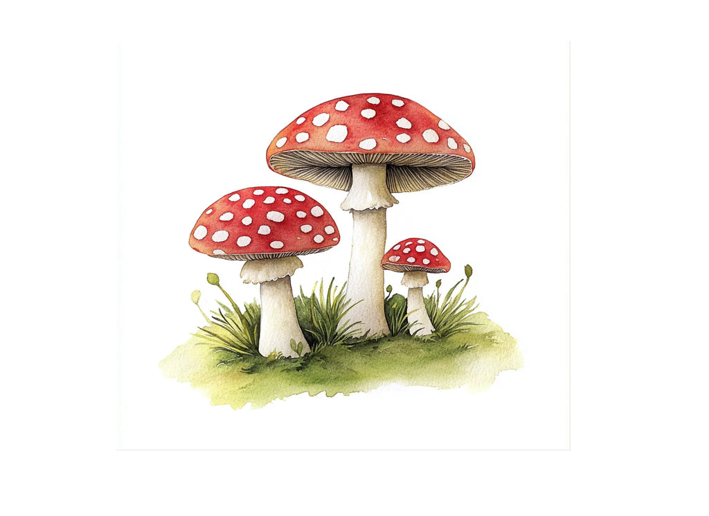 Red Mushroom Clipart Bundle