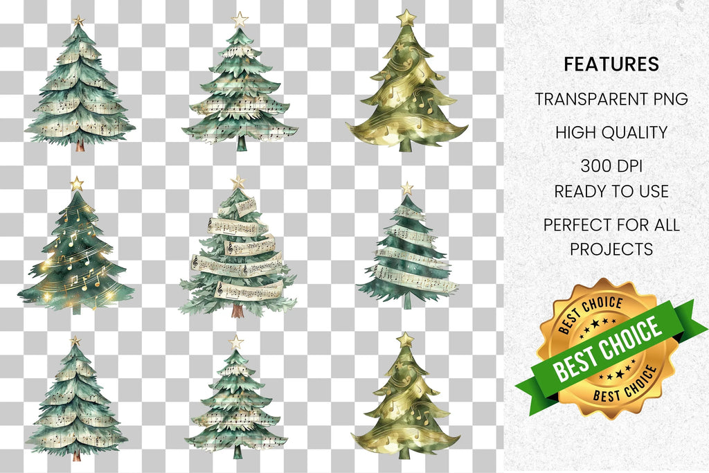 Christmas Tree Clipart Bundle