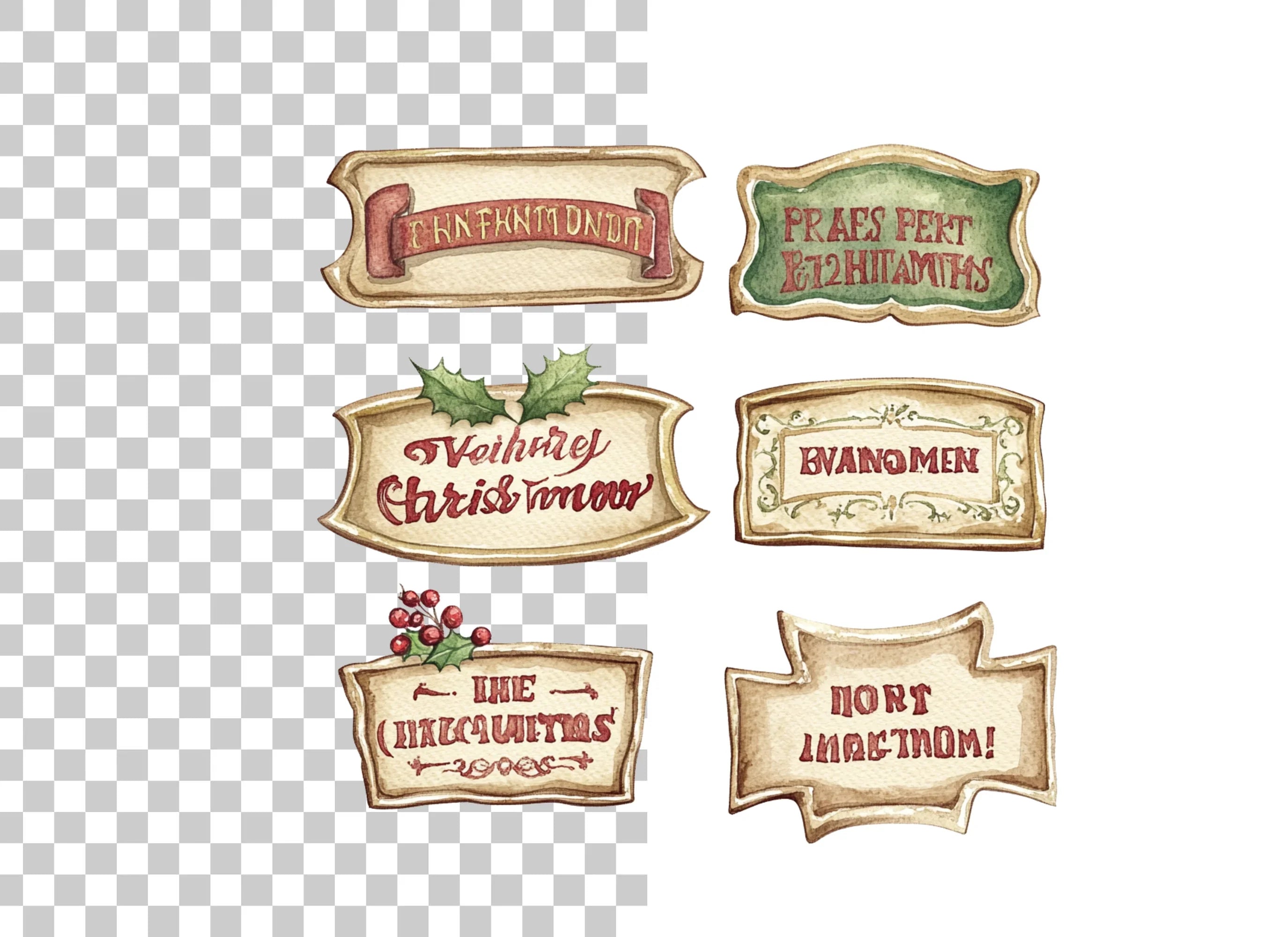 Christmas Labels Clipart Bundle