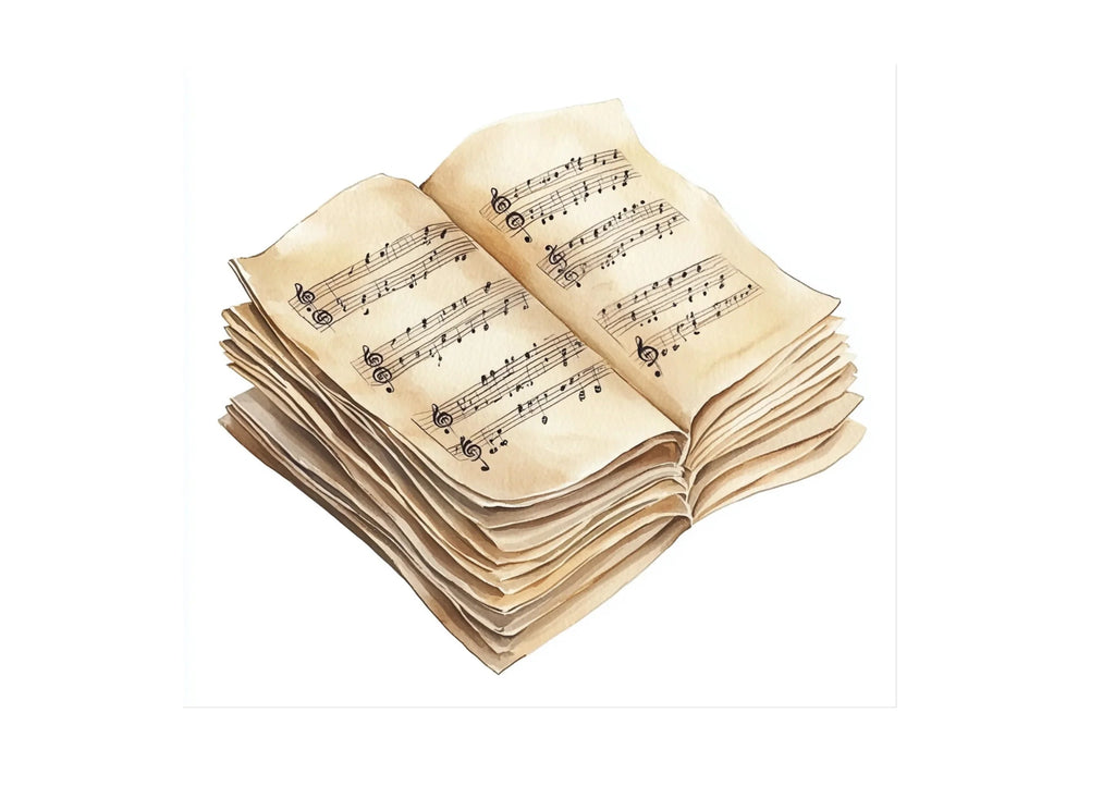 Vintage Sheet Music Clipart Bundle