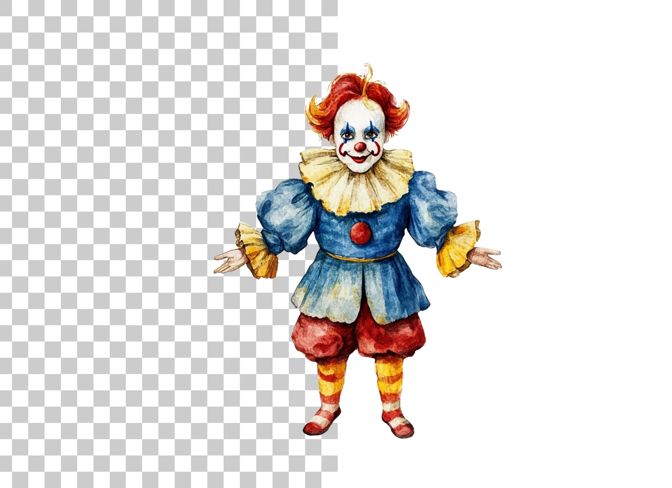 Creepy Clown Clipart Bundle