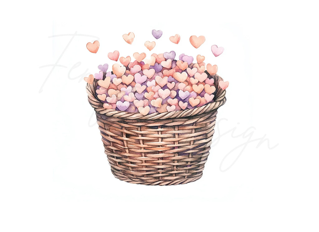 Heart Baskets Clipart Bundle