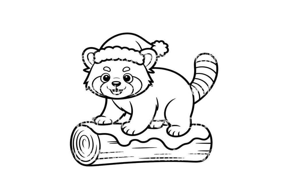 Red Pandas Winter Holiday Coloring Books