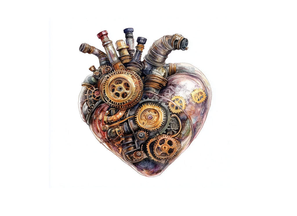 Steampunk Heart Clipart Bundle
