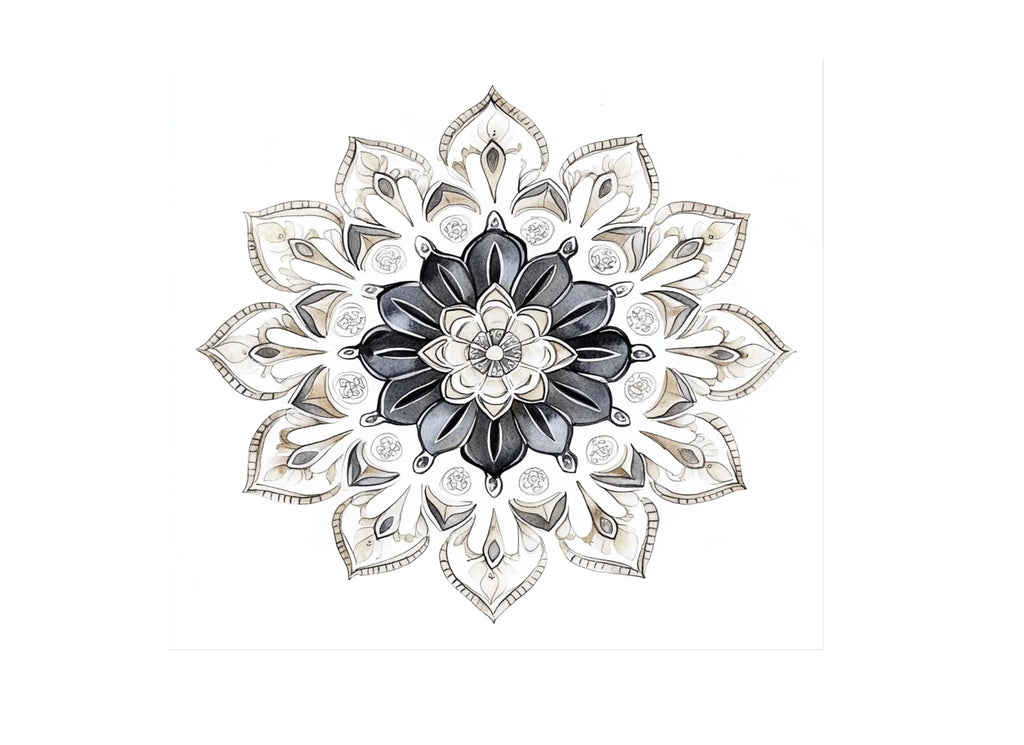 Elegant Monochrome Mandala Clipart Bundle