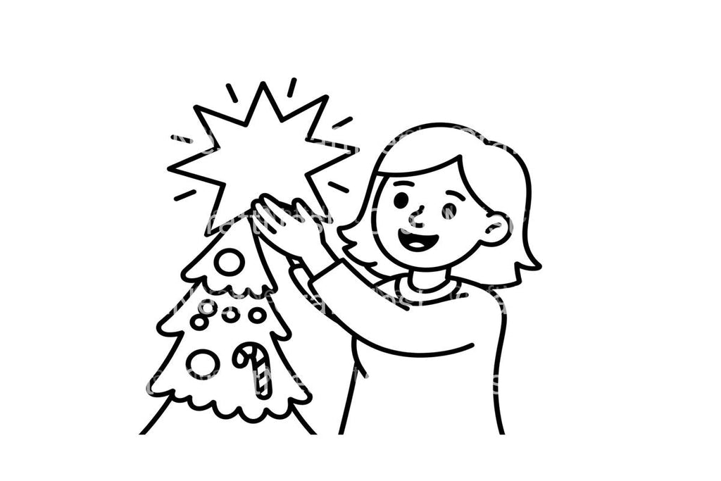 Christmas Tree Topper Coloring Books