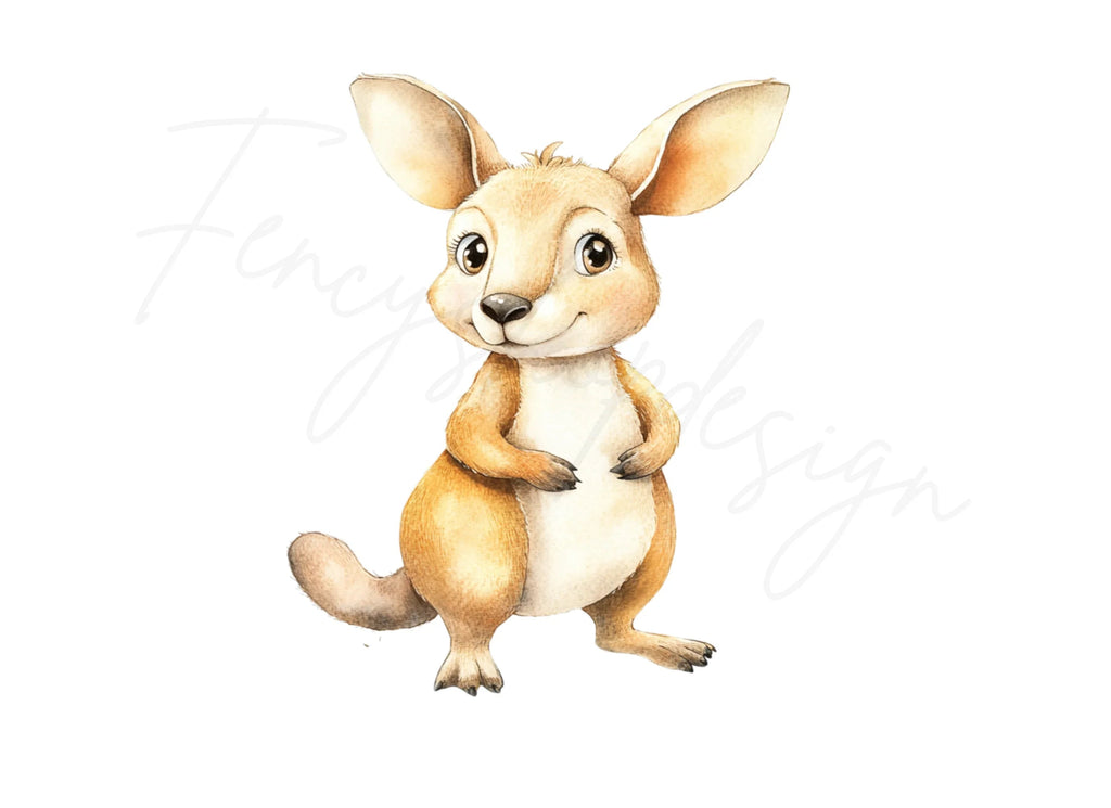 Cute Baby Kangaroo Clipart Bundle