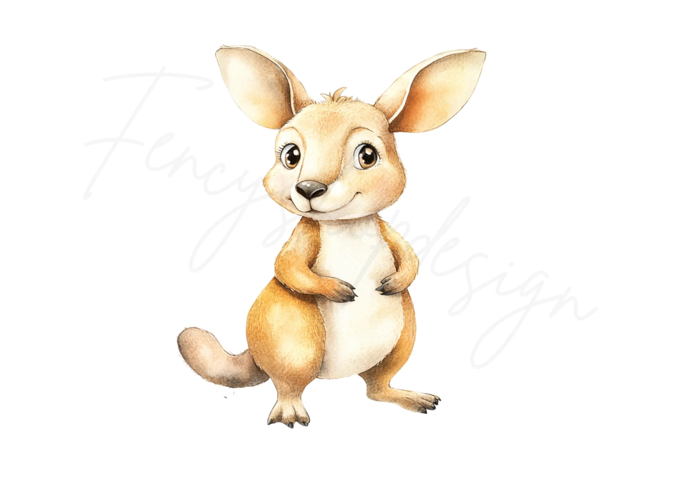 Cute Baby Kangaroo Clipart Bundle