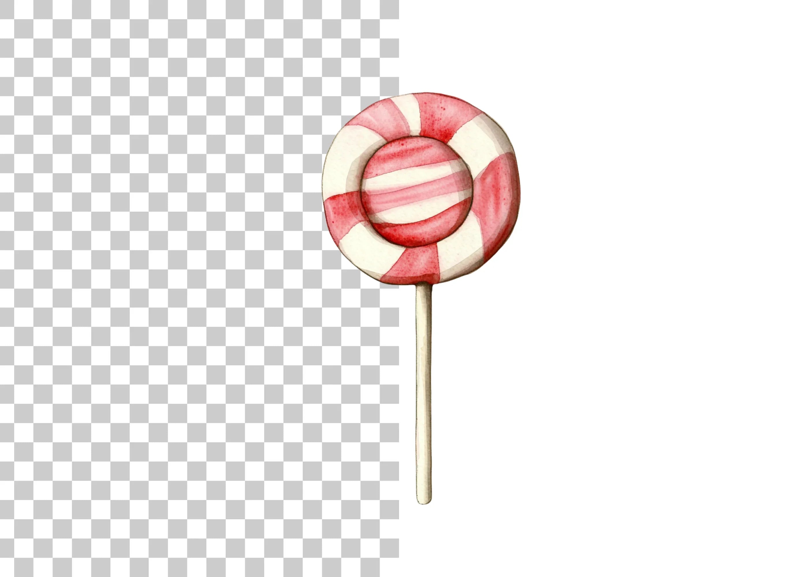 Round Striped Lollipop Clipart Bundle