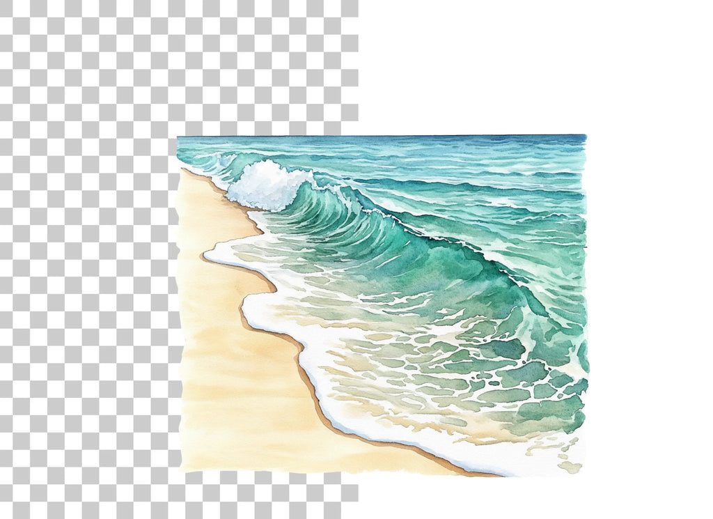 Ocean Waves Beach Clipart Bundle