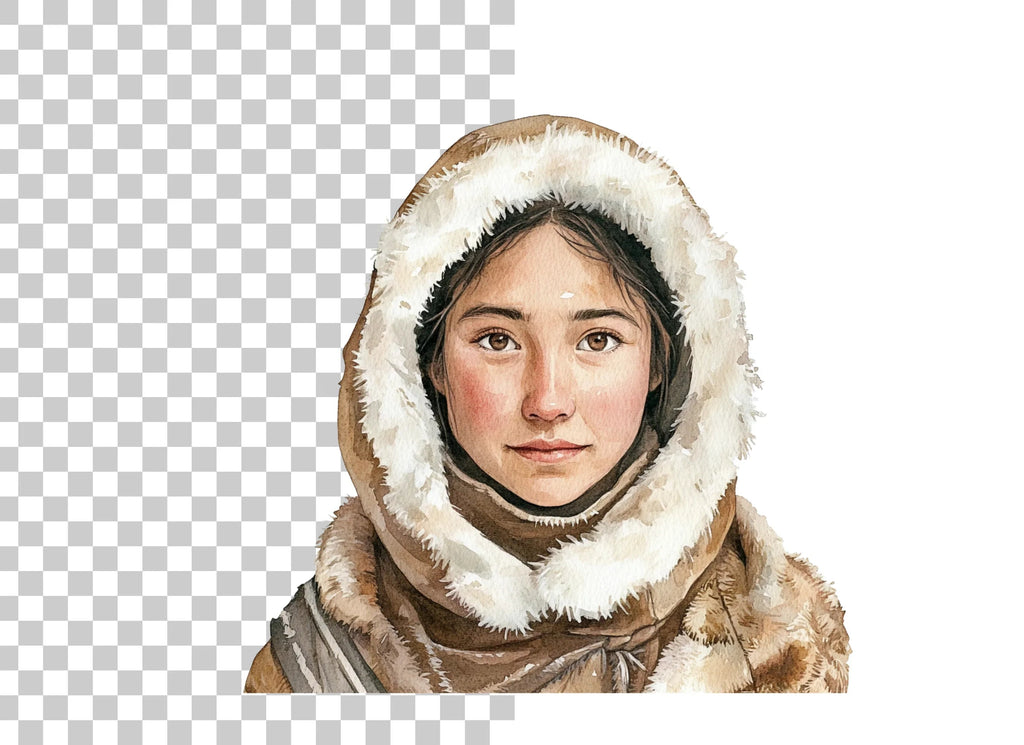 Inuit Children Clipart Bundle