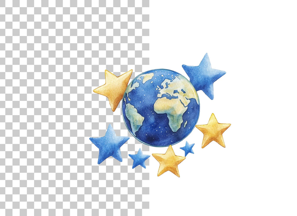 Earth and Stars Clipart Bundle