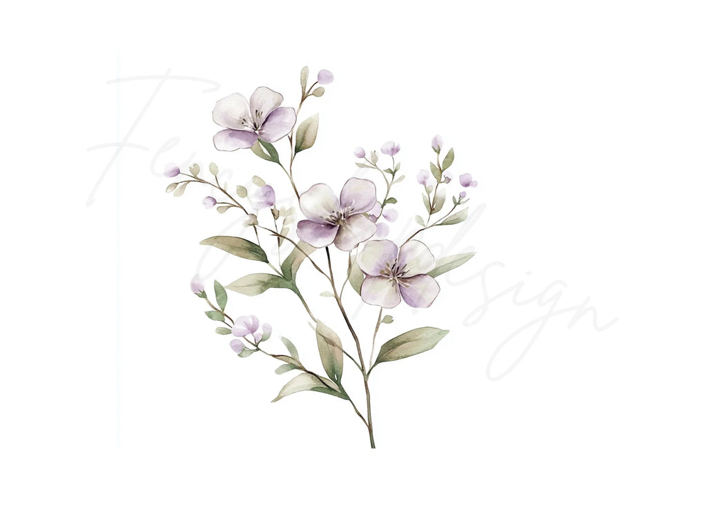 Elegant Orchid Clipart Bundle