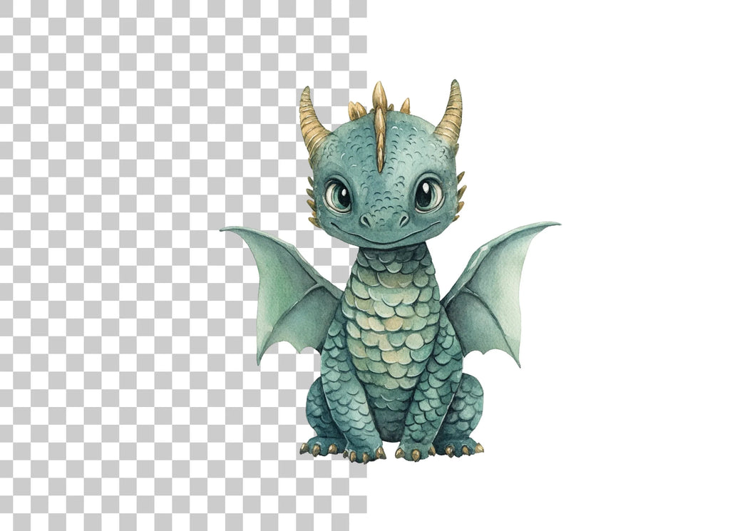 Cute Baby Dragon Clipart Bundle