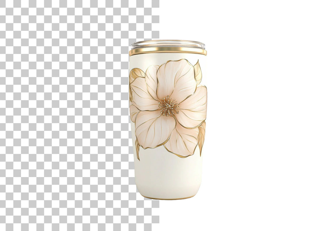 Elegant Floral Tumbler Clipart Bundle