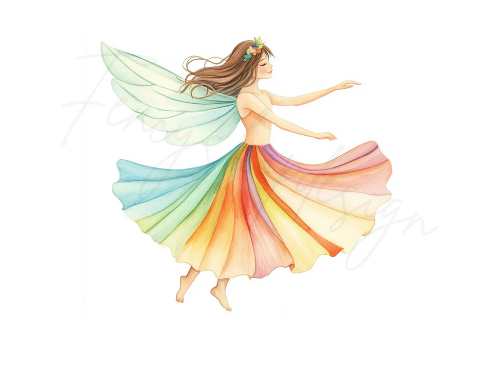 Rainbow Fairy Clipart Bundle
