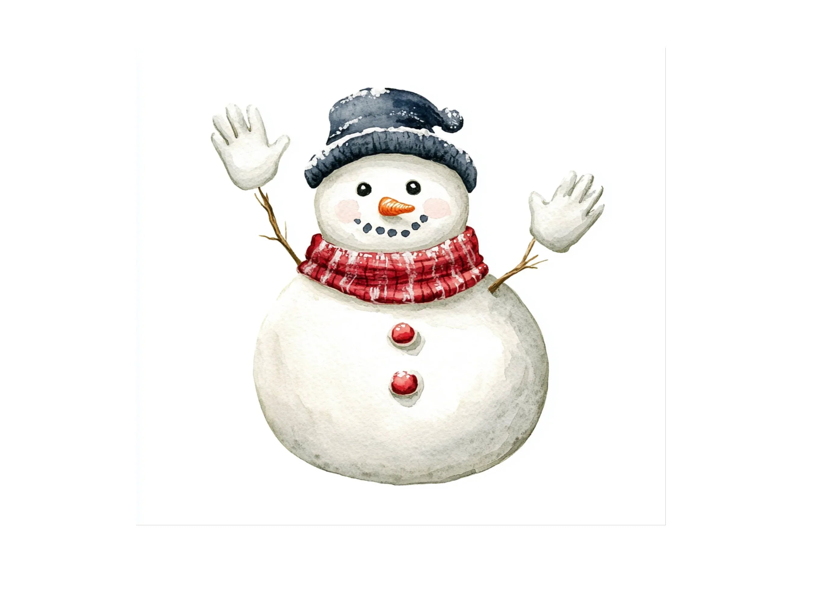 Cute Snowman Winter Clipart Bundle