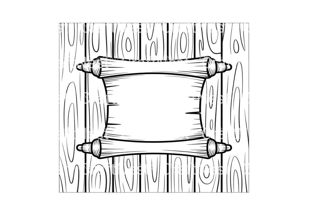 Scrolls on Wood Coloring Books