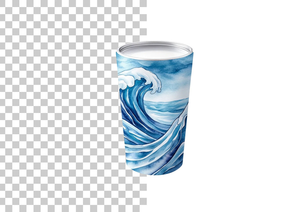 Dynamic Ocean Wave Tumbler Clipart Bundle