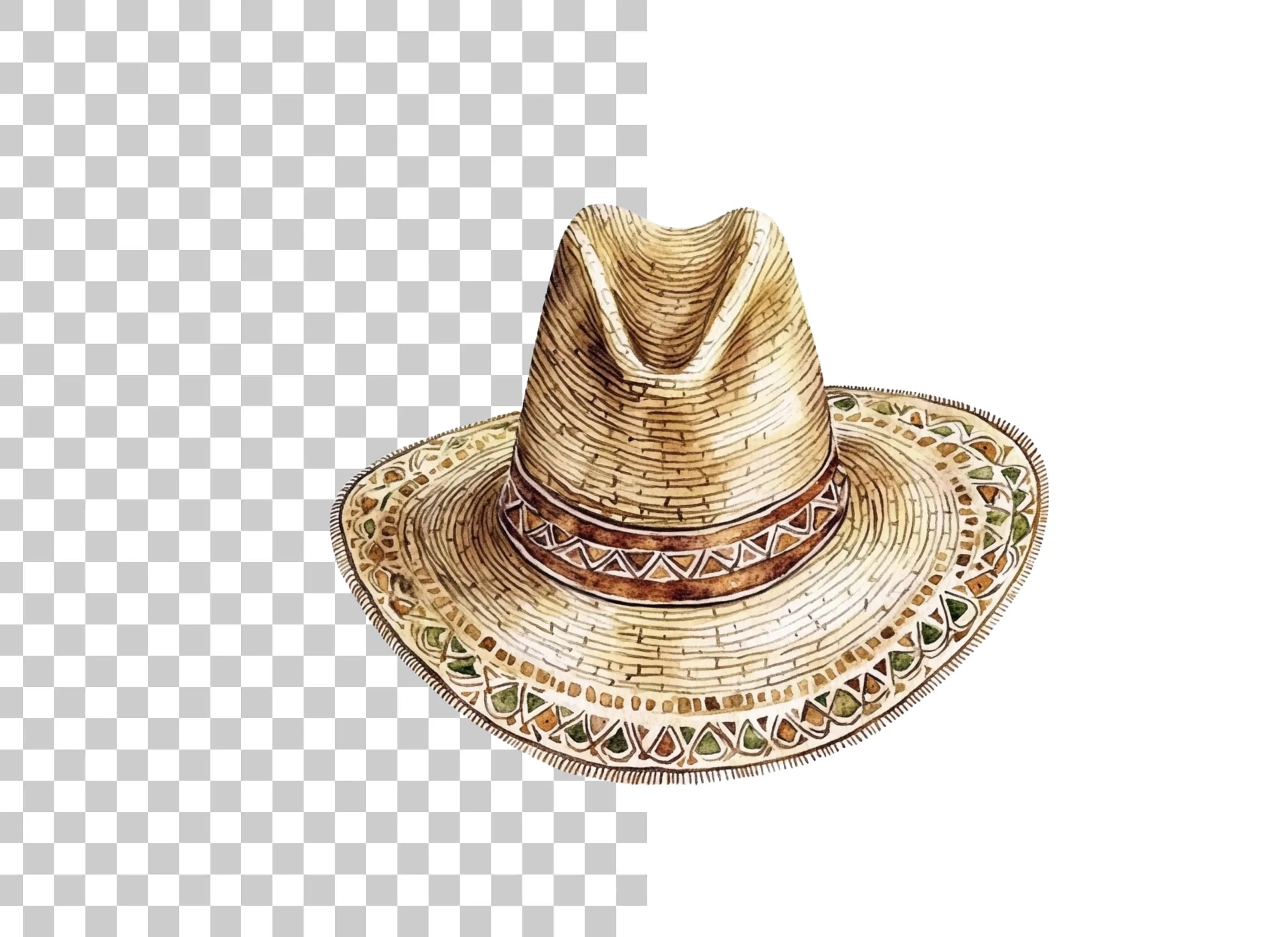 Rustic Sombrero Hat Clipart Bundle
