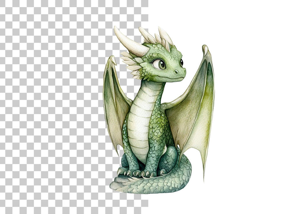 Green Dragon Clipart Bundle
