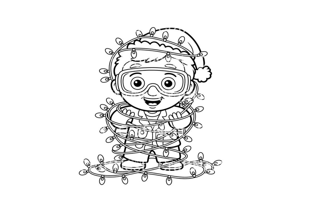 Christmas Lights Kids Coloring Books