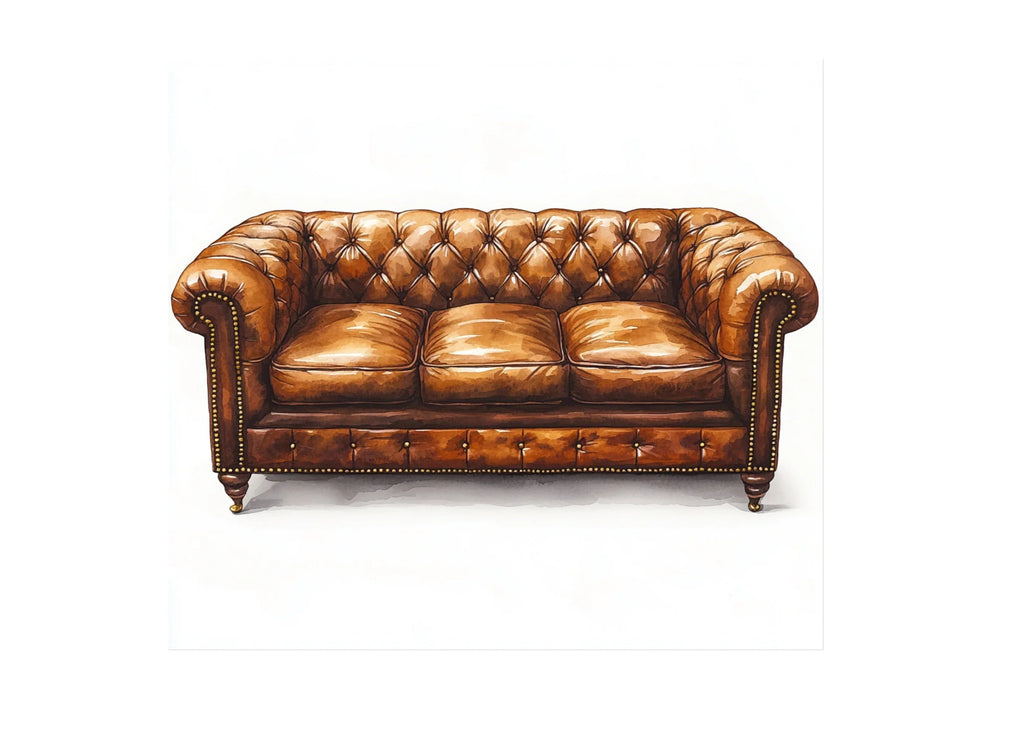 Elegant Chesterfield Sofa Clipart Bundle