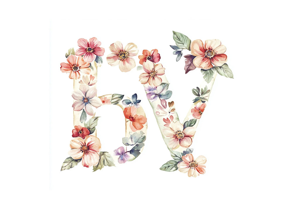Floral Alphabet Clipart Bundle