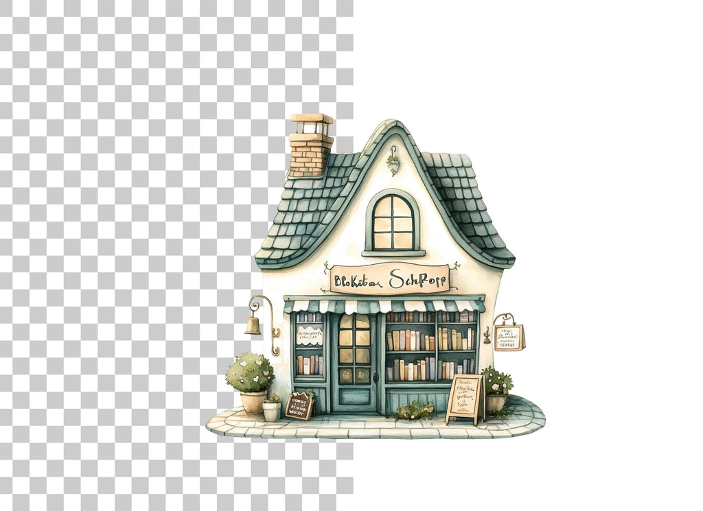 Charming Bookstore Clipart Bundle