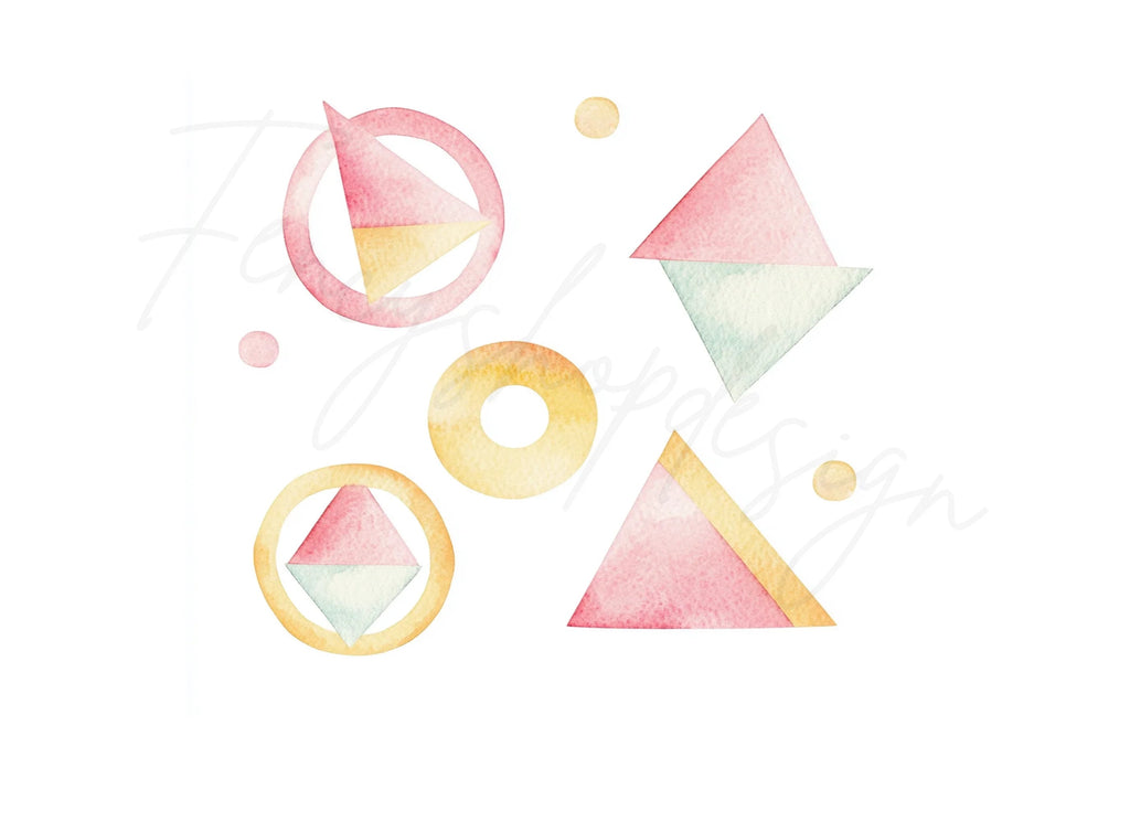 Abstract Geometric Shapes Clipart Bundle