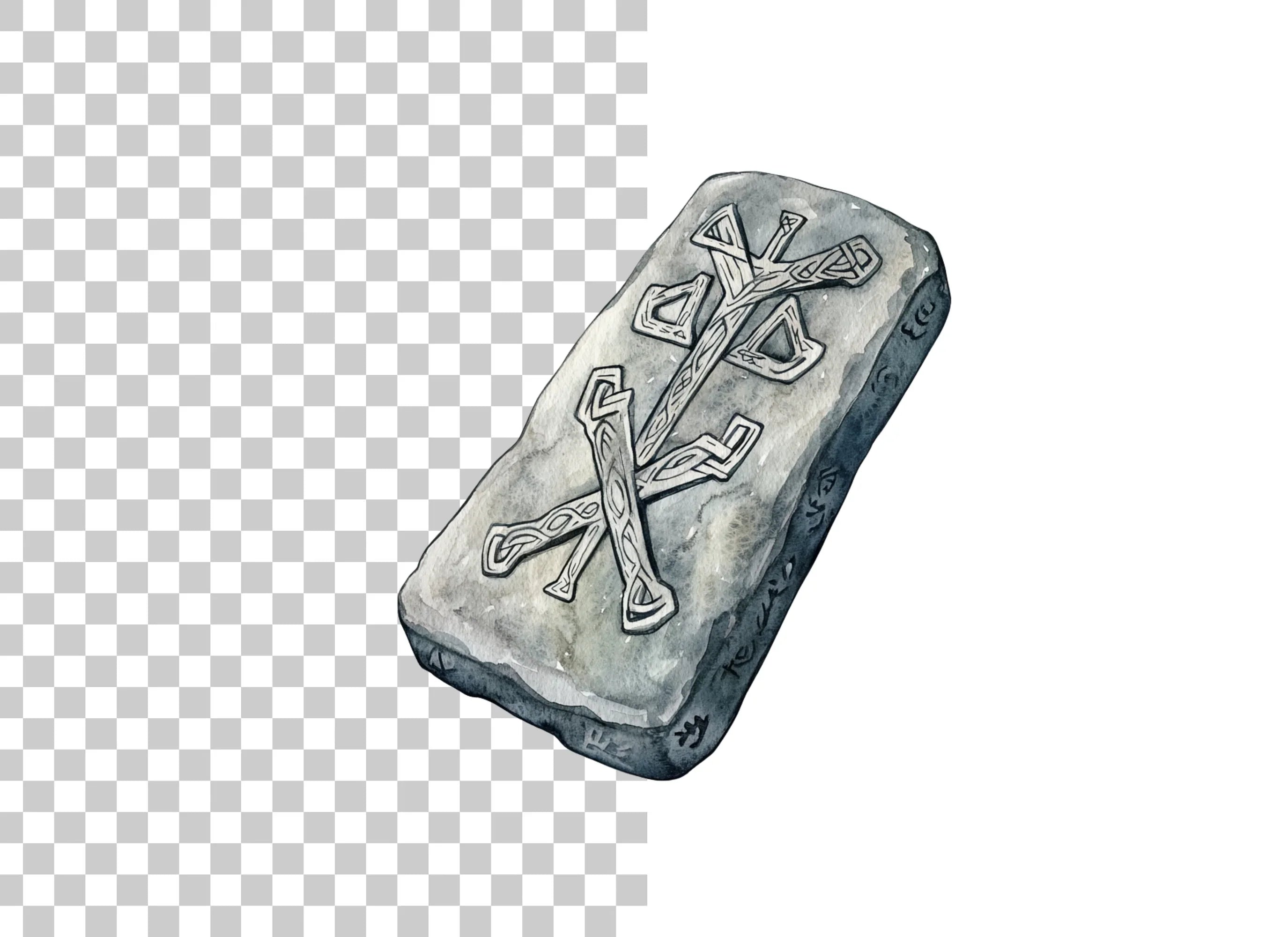 Ancient Rune Stone Clipart Bundle