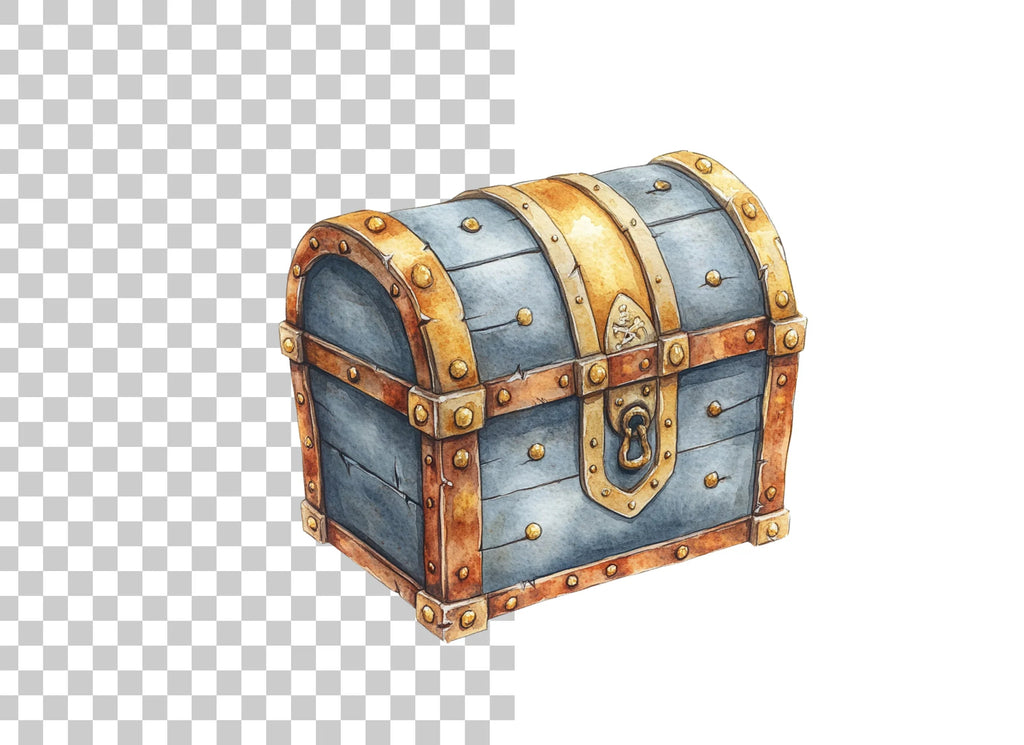 Vintage Treasure Chest Clipart Bundle