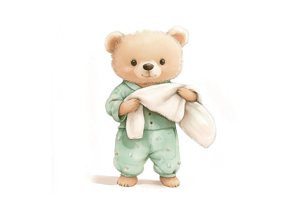 Sweet Teddy Bear with Blanket Clipart Bundle