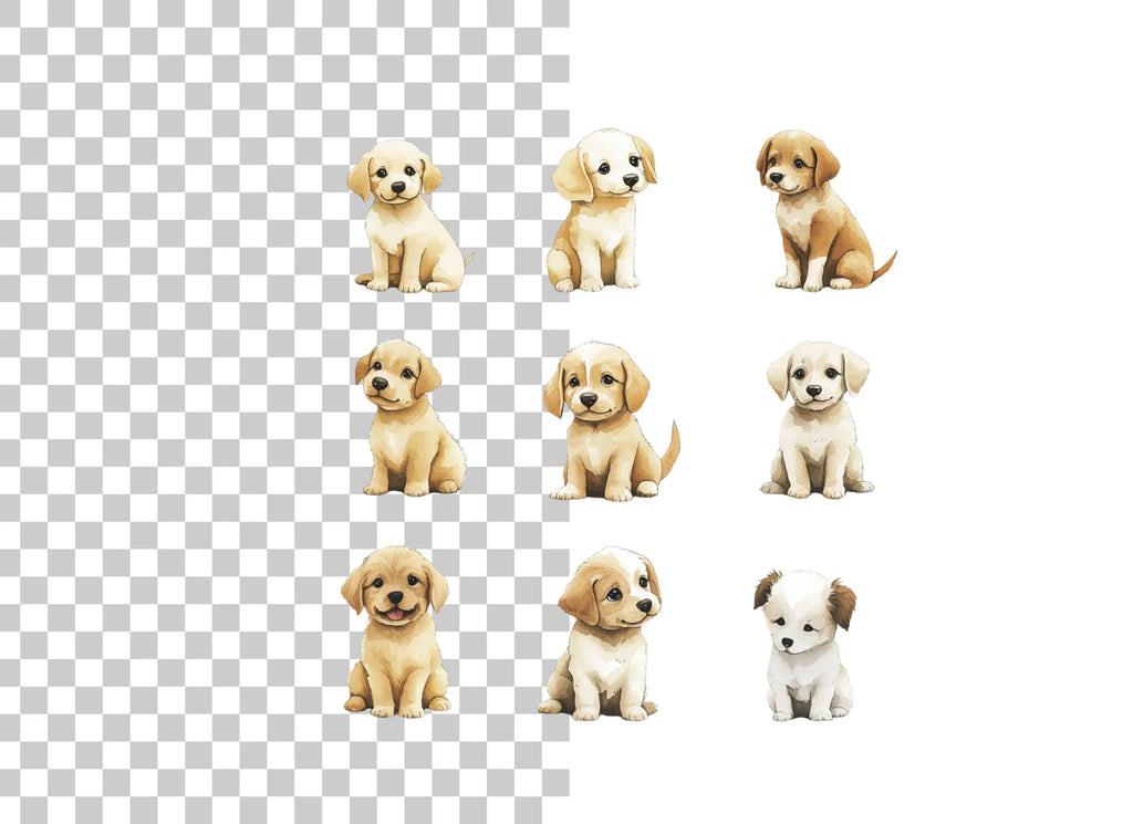 Golden Retriever Puppy Clipart Bundle