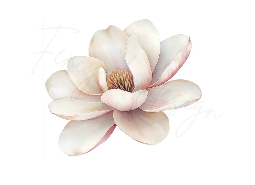 Elegant Magnolia Flower Clipart Bundle